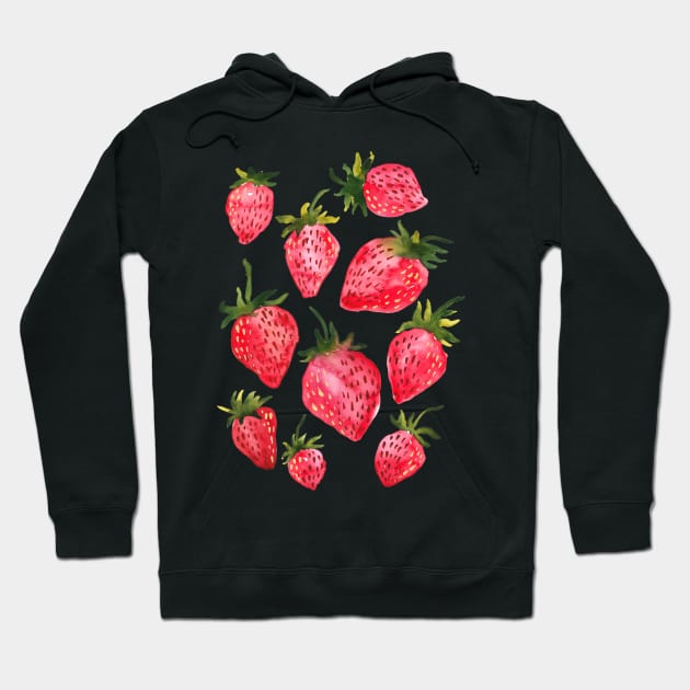 Strawberries Hoodie by foxeyedaisy